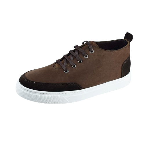 Basket pour homme 324 marron cuir ...............    Basket cuir pour homme Maroc
